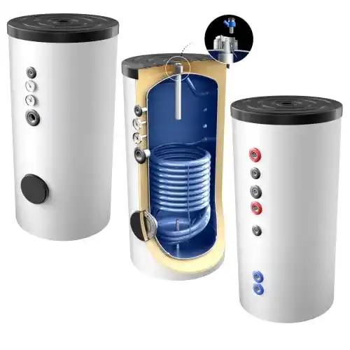 Warmwasserspeicher 200 Liter mit elliptischem Wärmetauscher