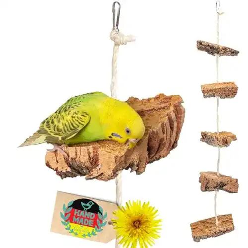 Wellensittich Spielzeug Vogelgaleria Kork Knabberseil