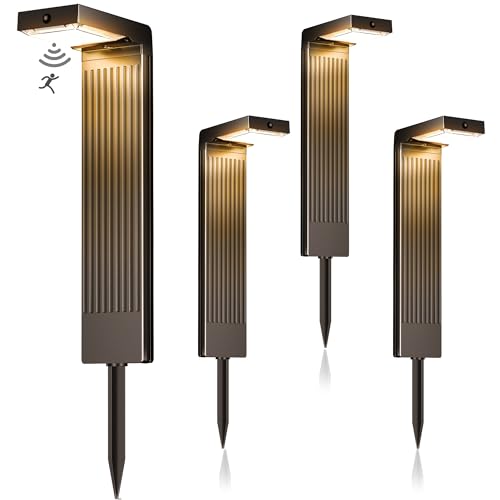 Solar-Wegeleuchte Iseeway für Außen, 4er Set mit 400 Lumen