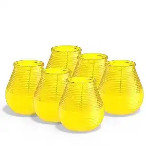 Bolsius Citronella Anti-Mücken-Kerzen im Glas, 6 Stück, 40 Stunden Brenndauer