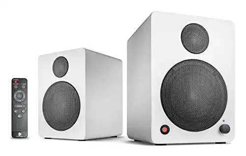Wavemaster CUBE MINI Aktivboxen in Weiß – Regallautsprecher-System