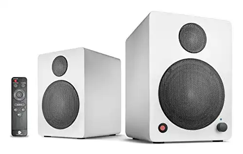 Wavemaster CUBE MINI Aktivboxen in Weiß – Regallautsprecher-System
