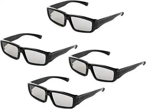 3D-Brille YiHao 4er Pack Unisex passive polarisierte Brillen für 3D-TVs