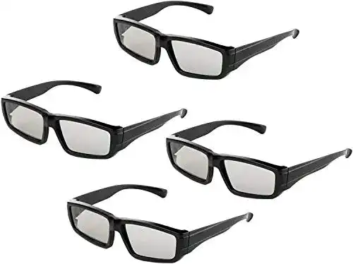 3D-Brille YiHao 4er Pack Unisex passive polarisierte Brillen für 3D-TVs