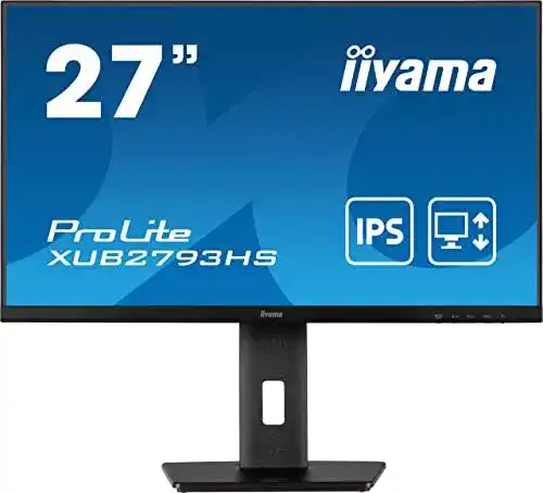 iiyama ProLite XUB2793HS-B5 27 Zoll IPS LED-Monitor mit Höhenverstellung