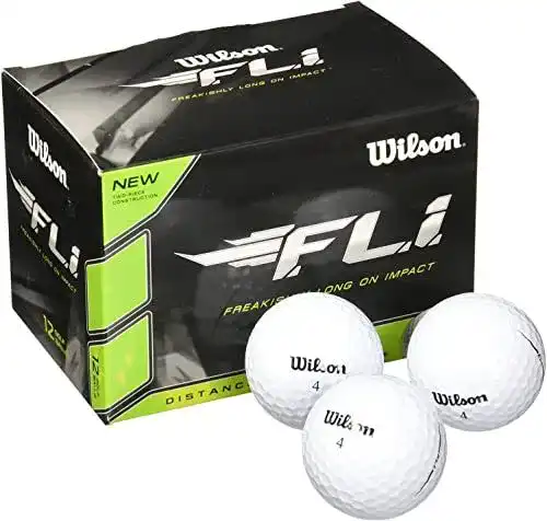 Wilson Staff F.L.I. Golfbälle, Weiß, 12 Stück