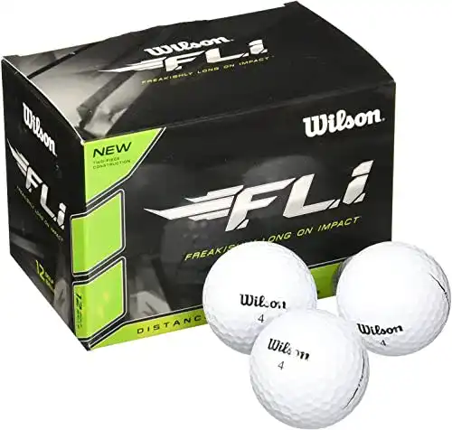 Wilson Staff F.L.I. Golfbälle, Weiß, 12 Stück