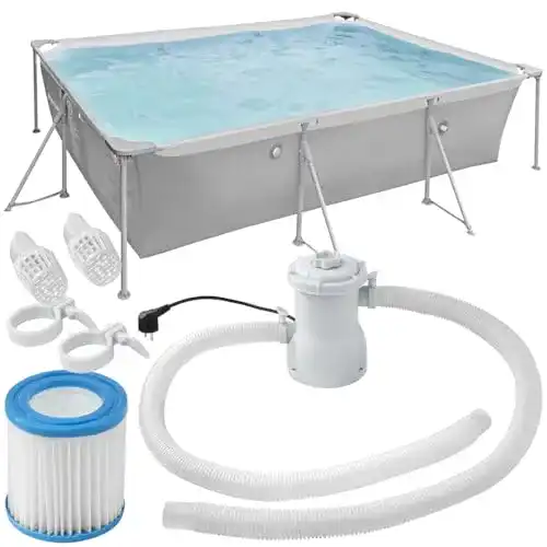 Gartenpool tectake Swimming Pool – Aufstellpool 300 x 207 x 70 cm