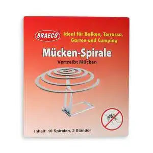 Mückenspirale Braeco, 10 Stück, für effektiven Mückenschutz