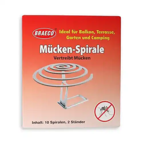 Mückenspirale Braeco, 10 Stück, für effektiven Mückenschutz