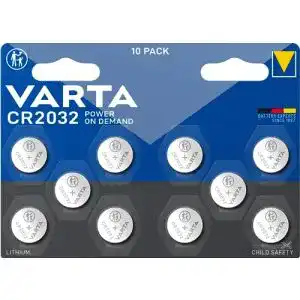 CR2032 Varta Knopfzellenbatterien, 10 Stück für elektronische Geräte