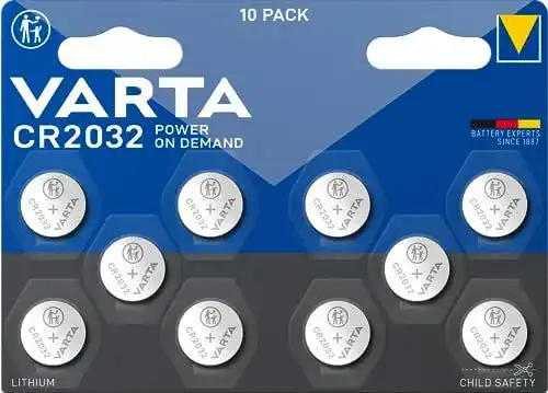 CR2032 Varta Knopfzellenbatterien, 10 Stück für elektronische Geräte