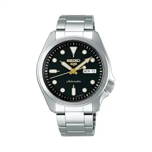 Seiko 5 Sportautomatik Uhr aus Edelstahl mit Mineralglas