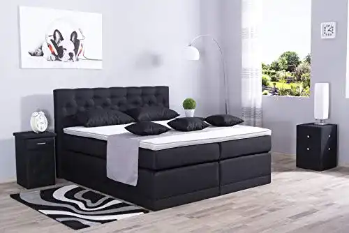 Boxspringbett 180×200 AUKONA Helena mit Taschenfederkernmatratze