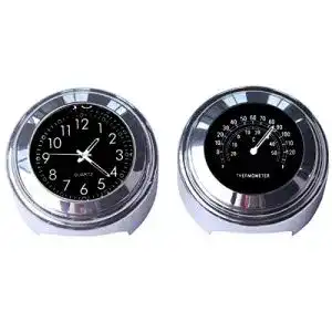 Motorrad Uhr Riloer 2 Stück 7/8 Zoll Digitaluhr mit Thermometer