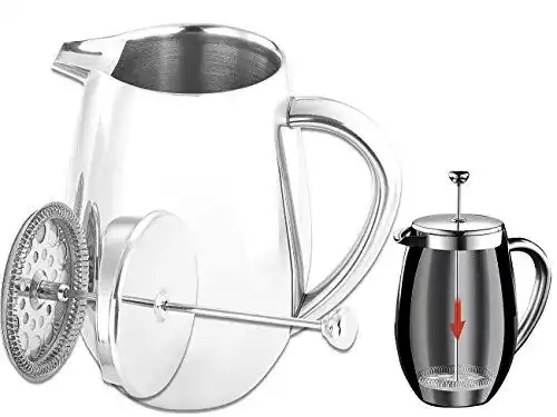 French Press Rosenstein & Söhne Teebereiter – Doppelwandiger Thermo-Kaffeebereiter