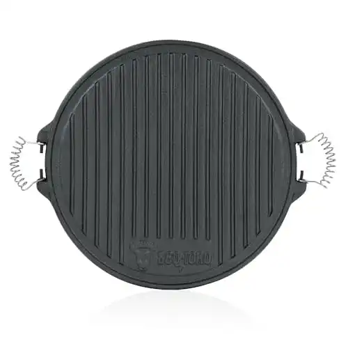Grillplatte aus Gusseisen mit Griffen BBQ-Toro Ø 42 cm Wendeplatte