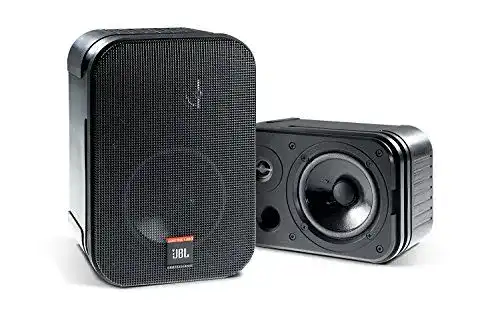 JBL C1Pro Satellitenlautsprecher Nahfeldmonitor mit Halter in Schwarz