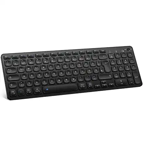 Wiederaufladbare Bluetooth-Tastatur von OMOTON für Mac und Windows