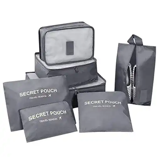 Packwürfel DoGeek Koffer Organizer 7-teiliges Set für Reisen