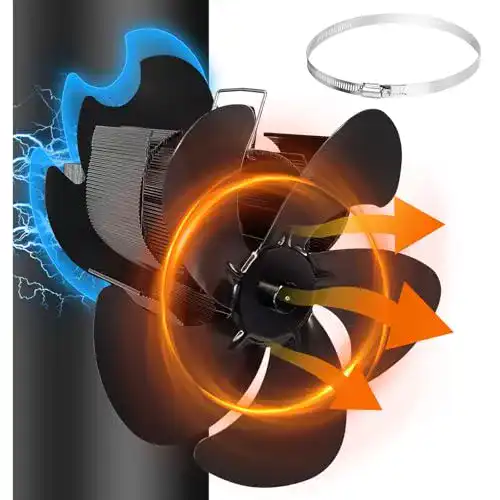 Ofenrohr-Ventilator Jumoking Magnetischer Kaminventilator ohne Strom