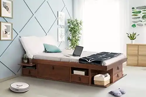 Massivholzbett Memomad Funktionsbett Gustav mit Stauraum