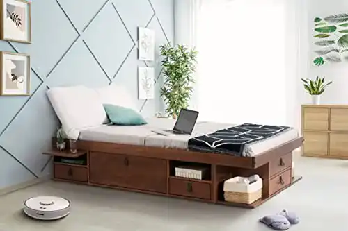 Massivholzbett Memomad Funktionsbett Gustav mit Stauraum