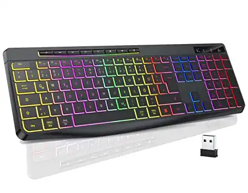 Ergonomische kabellose Tastatur TECURS für Gaming und Büro