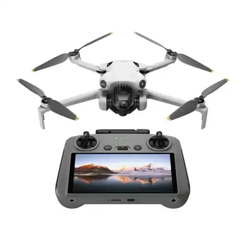 DJI Mini 4 Pro Drohne mit RC 2 Fernsteuerung, faltbar und 4K Kamera