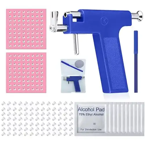 Mumjooyi Ohrlochpistole Set mit 98 Ohrsteckern und Zubehör