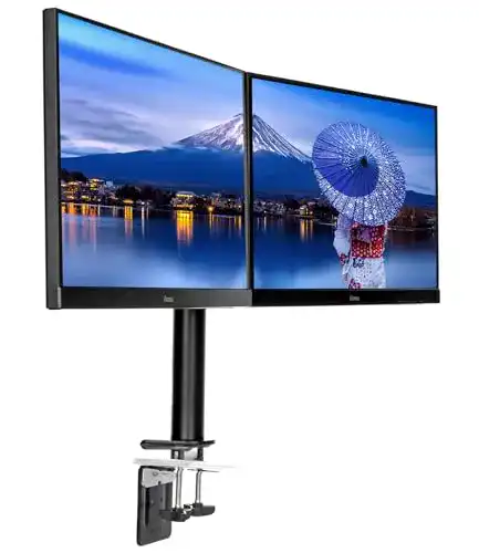 iiyama DS1002C-B1 Dual-Monitor Tischhalterung für Schreibtisch
