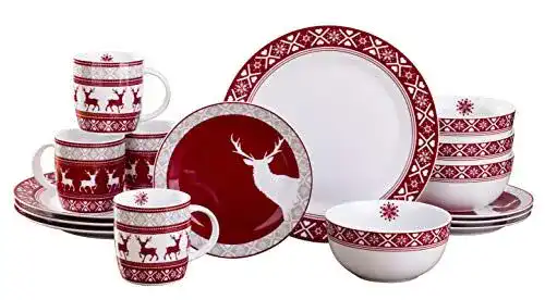 Weihnachtsgeschirr Retsch Arzberg Kombiservice Nordic Reindeer 16-teilig