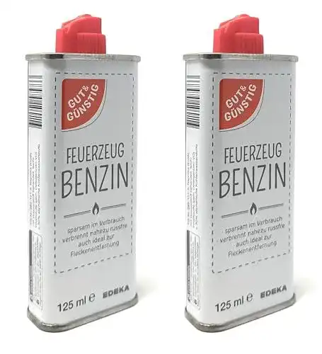 Feuerzeugbenzin 125 ml im 2er Pack für verschiedene Anwendungen