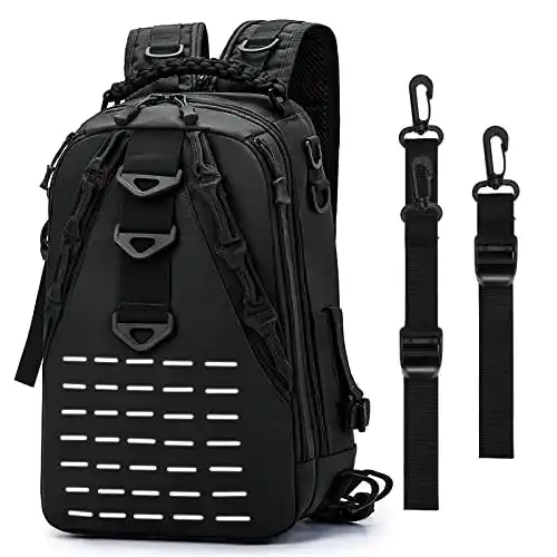 Angelrucksack mit Rutenhalter von Acemall Multifunktionale Angeltasche