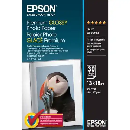Epson Premium Glossy Photo Paper C13S042154 13 x 18 cm