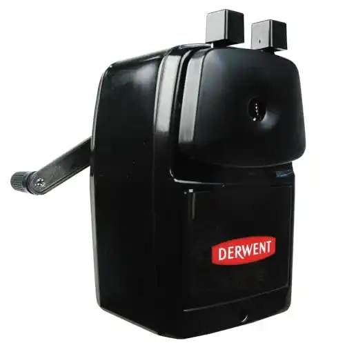 Anspitzer mit Kurbel von Derwent – Manueller Schreibtisch-Spitzer