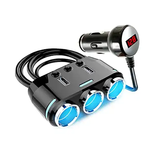 Zigarettenanzünder Verteiler mit USB-Anschlüssen für KFZ
