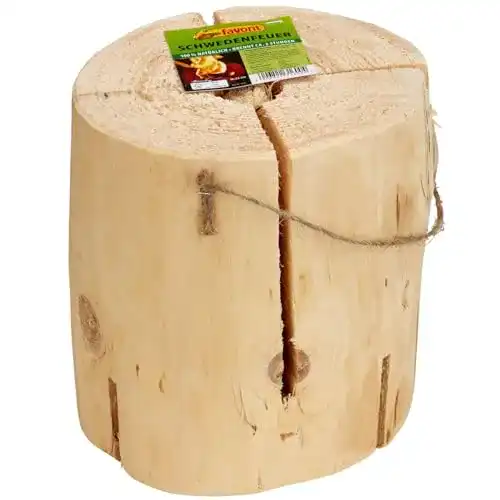 Schwedenfeuer Krause & Sohn 21 cm x 23 cm mit 120 Minuten Brenndauer aus Holz