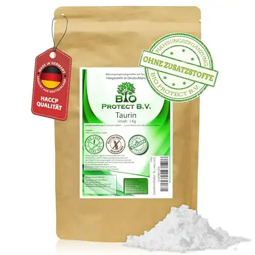Taurin Pulver 1 kg von Bio Protect 100% rein und ohne Zusatzstoffe