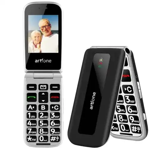 Artfone Seniorenhandy Klapphandy ohne Vertrag mit Tasten und Notruf