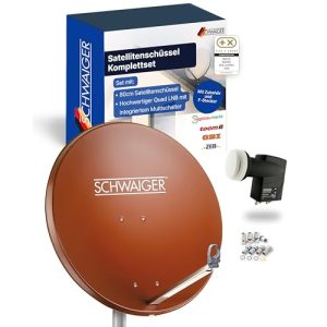 Schwaiger Satellitenschüssel Aluminium für 4 Teilnehmer