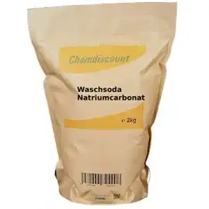 Waschsoda Chemdiscount 2kg Natriumcarbonat im Kraftpapier-Standbodenbeutel