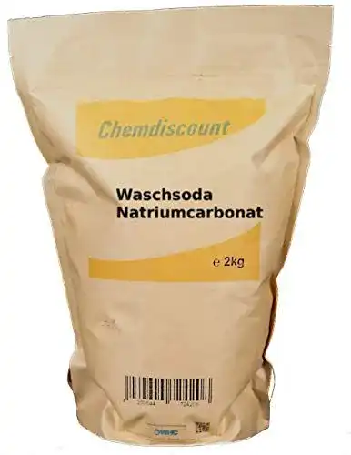 Waschsoda Chemdiscount 2kg Natriumcarbonat im Kraftpapier-Standbodenbeutel