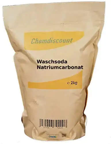 Waschsoda Chemdiscount 2kg Natriumcarbonat im Kraftpapier-Standbodenbeutel