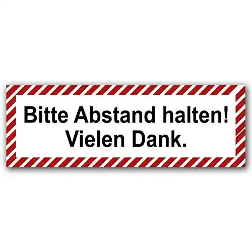 Abstand halten Aufkleber 5 Stück für Innen- und Außenbereich