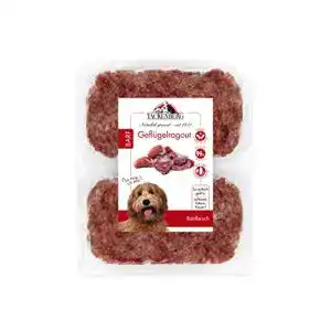 Tackenberg Hundefutter Barf Geflügelragout für Hunde – 14 x 500 g