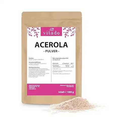 Acerola Pulver 1kg – Natürliches Vitamin C aus der Acerolakirsche