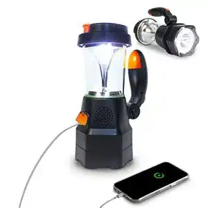 Kurbellampe Selbst-Sicher 4in1 LED Laterne aufladbar