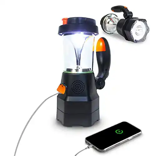 Kurbellampe Selbst-Sicher 4in1 LED Laterne aufladbar