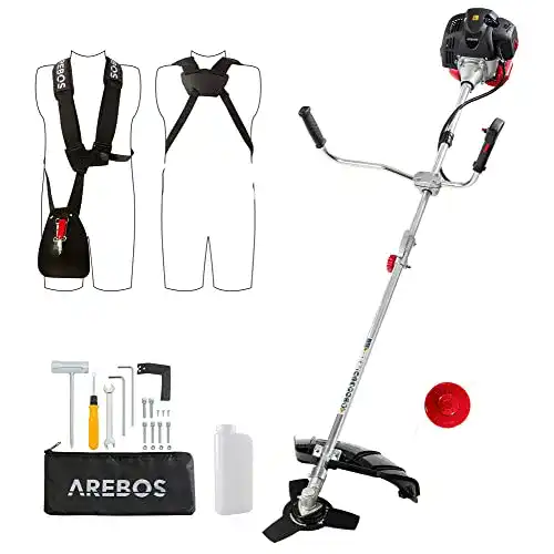 Benzinrasentrimmer Arebos 2in1 mit 52cm Schneidbreite